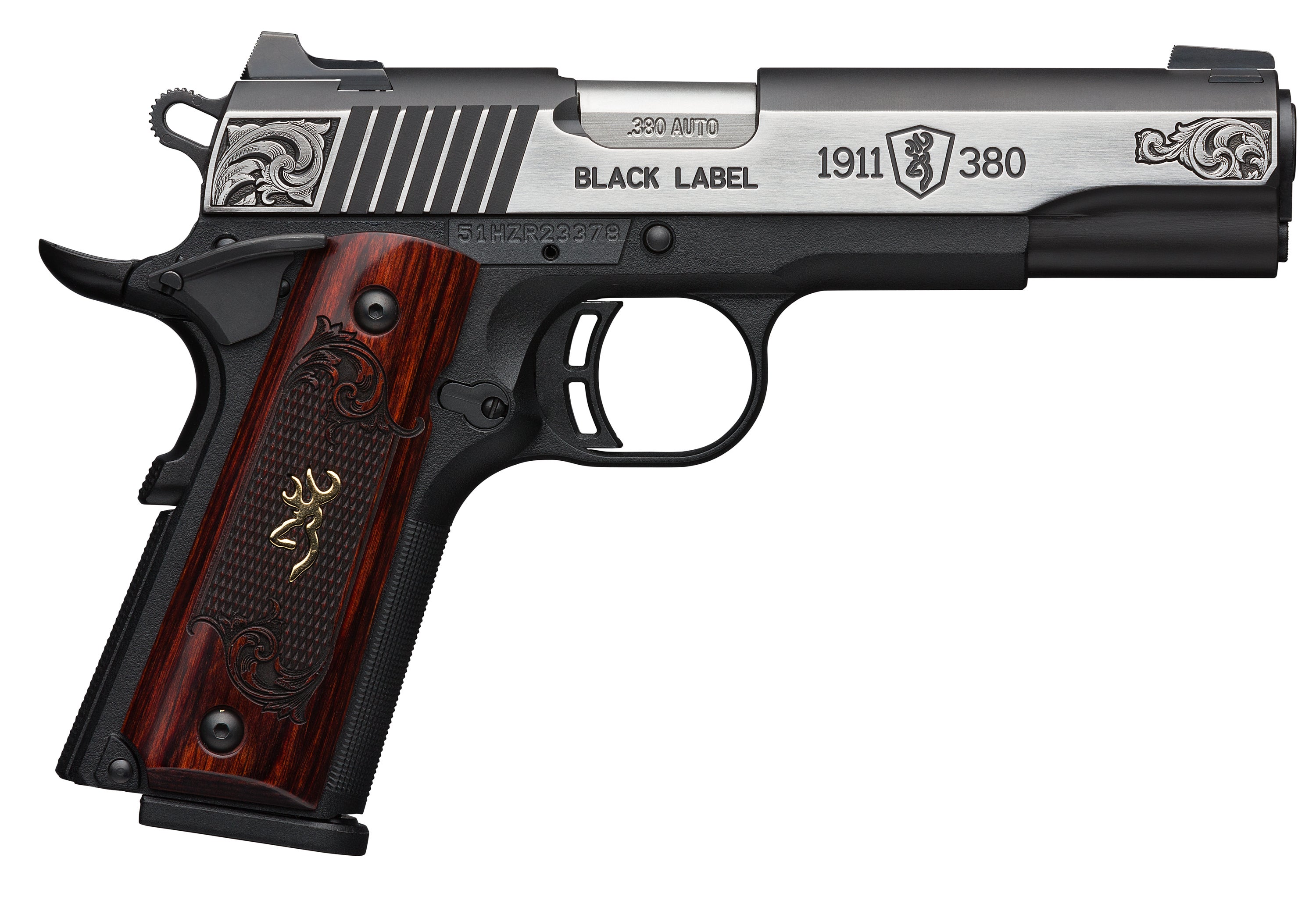 1911-380 Black Label Medallion Engraved